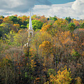 Steeple in the Autumn Trees